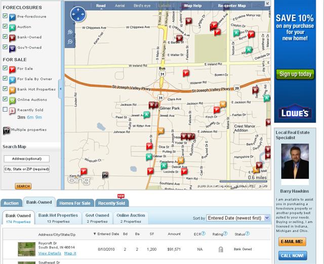 RealtyTrac Screenshot