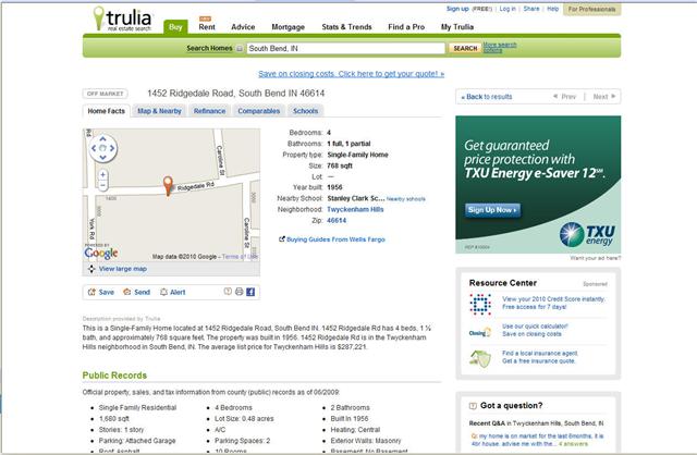 Trulia Screenshot